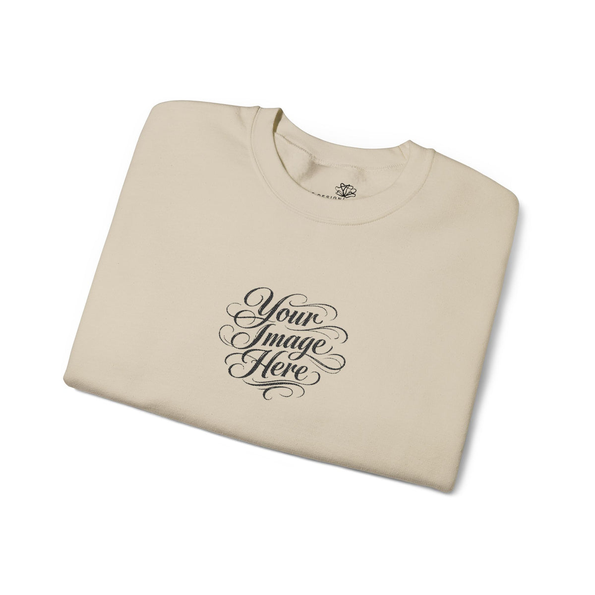 EMBROIDERED Custom Image (Light Colors/Shades) Pullover Sweatshirts