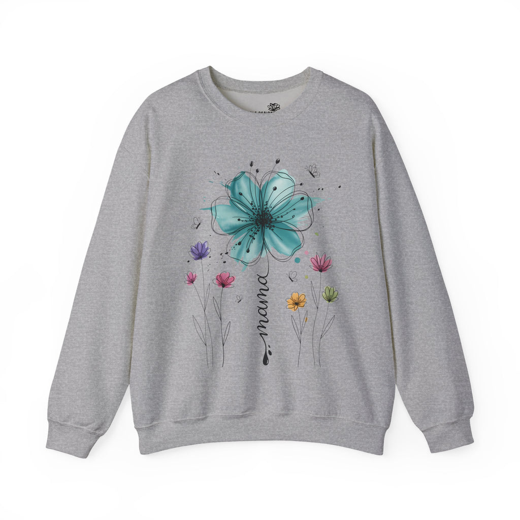 "Mama" Boho Flower Crewneck Sweatshirt — Mother's Day Gift