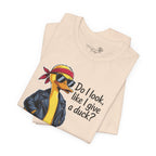 Do I Look Like I Give a Duck — Funny Cartoon Duck Women's T-Shirt