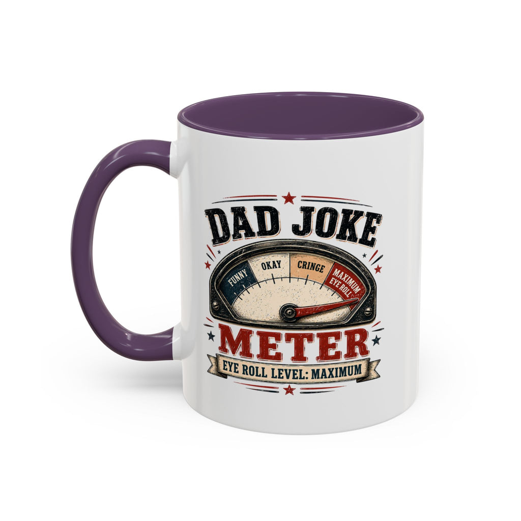 Dad Joke Meter Accent Coffee Mug — Funny Father’s Day Gift | 11oz & 15oz
