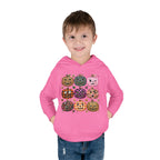 Toddler Halloween Pumpkin Hoodie — Colorful Patterned Jack-O’-Lanterns