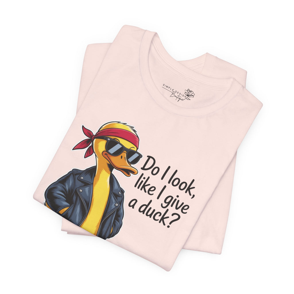 Do I Look Like I Give a Duck — Funny Cartoon Duck Women's T-Shirt