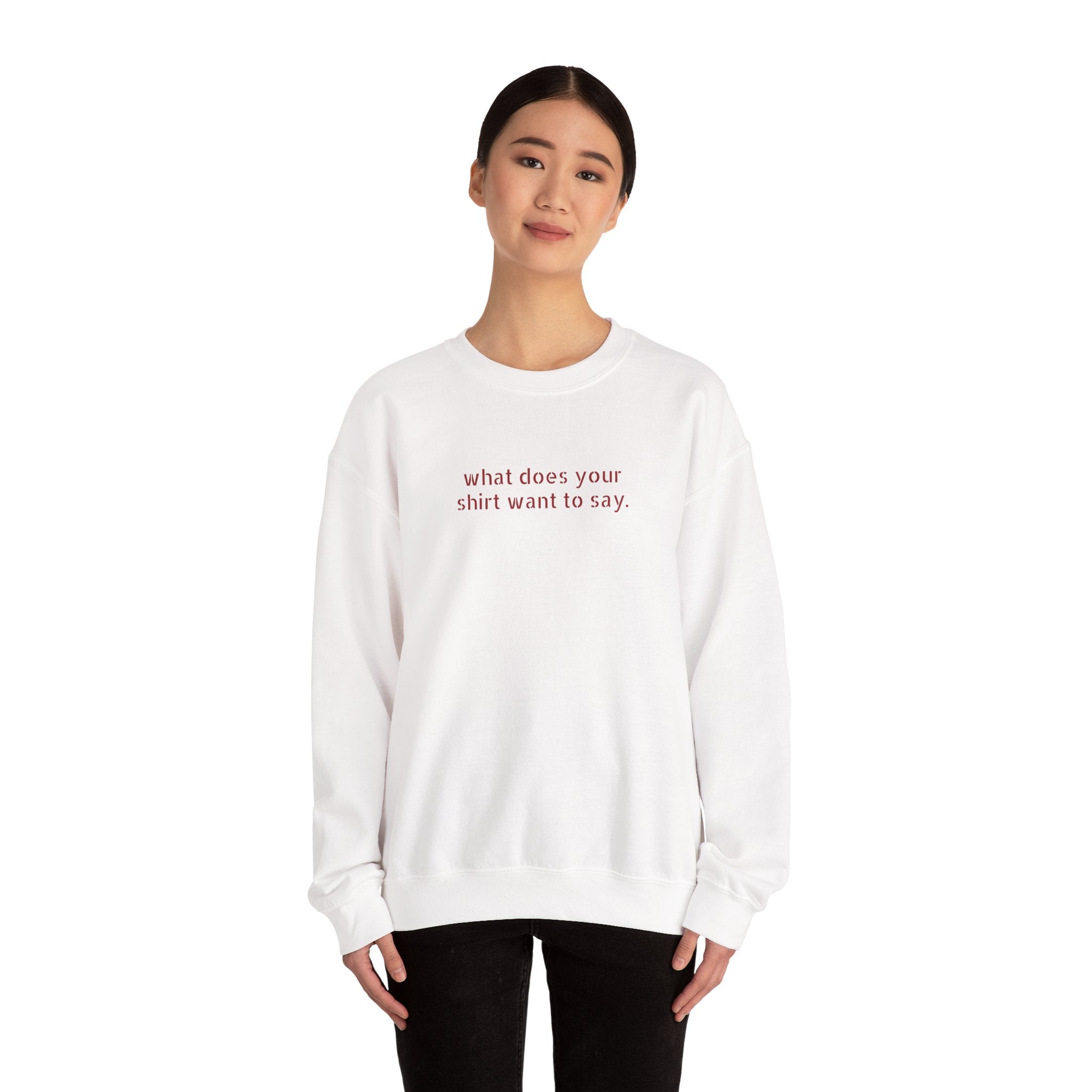 Custom Text Crewneck Sweatshirt — Say It Your Way