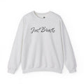 Just Breathe FRONT & BACK Graphic - Cozy Pullover Sweatshirt