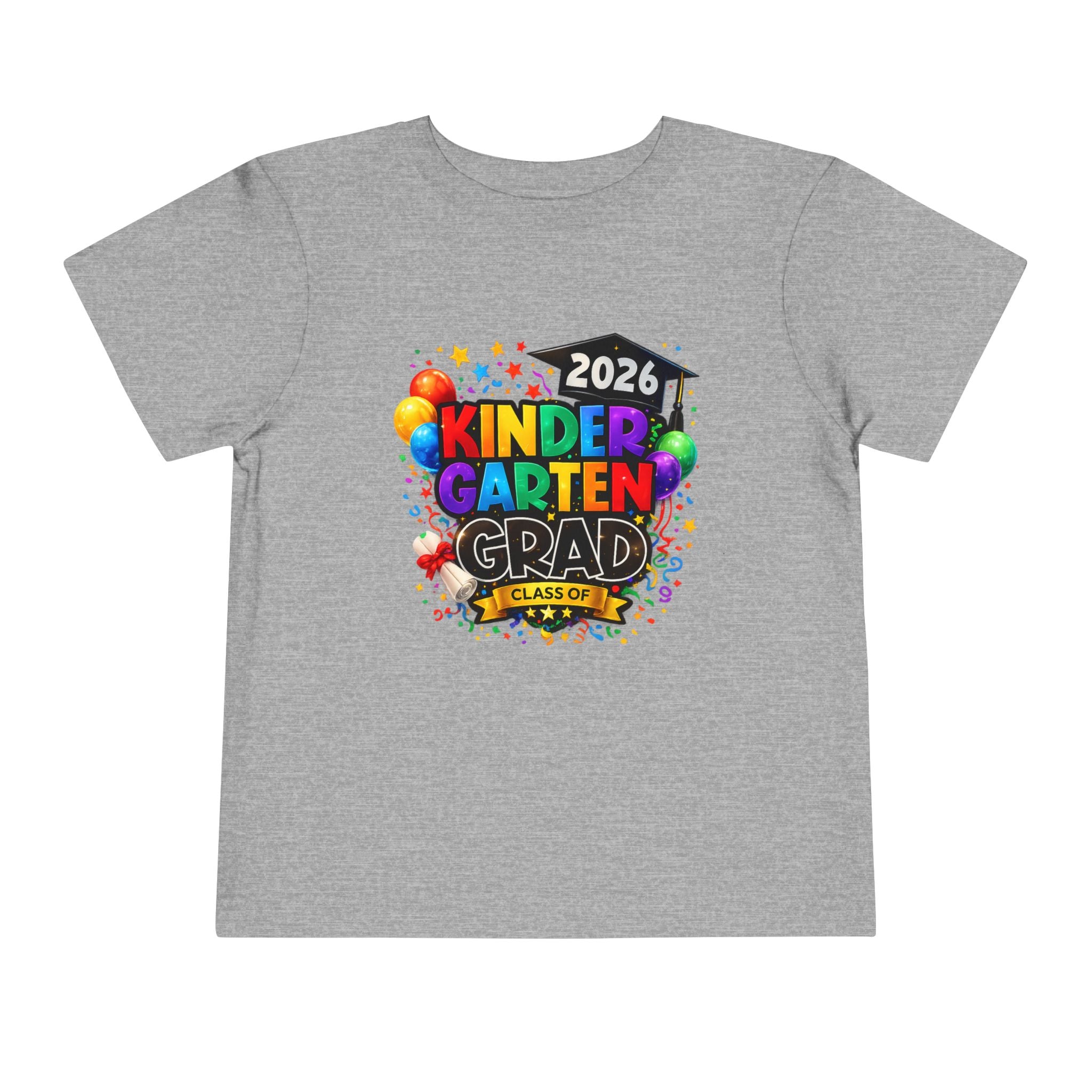 Kindergarten Graduate — Vivid Bright Design Toddler T-Shirt