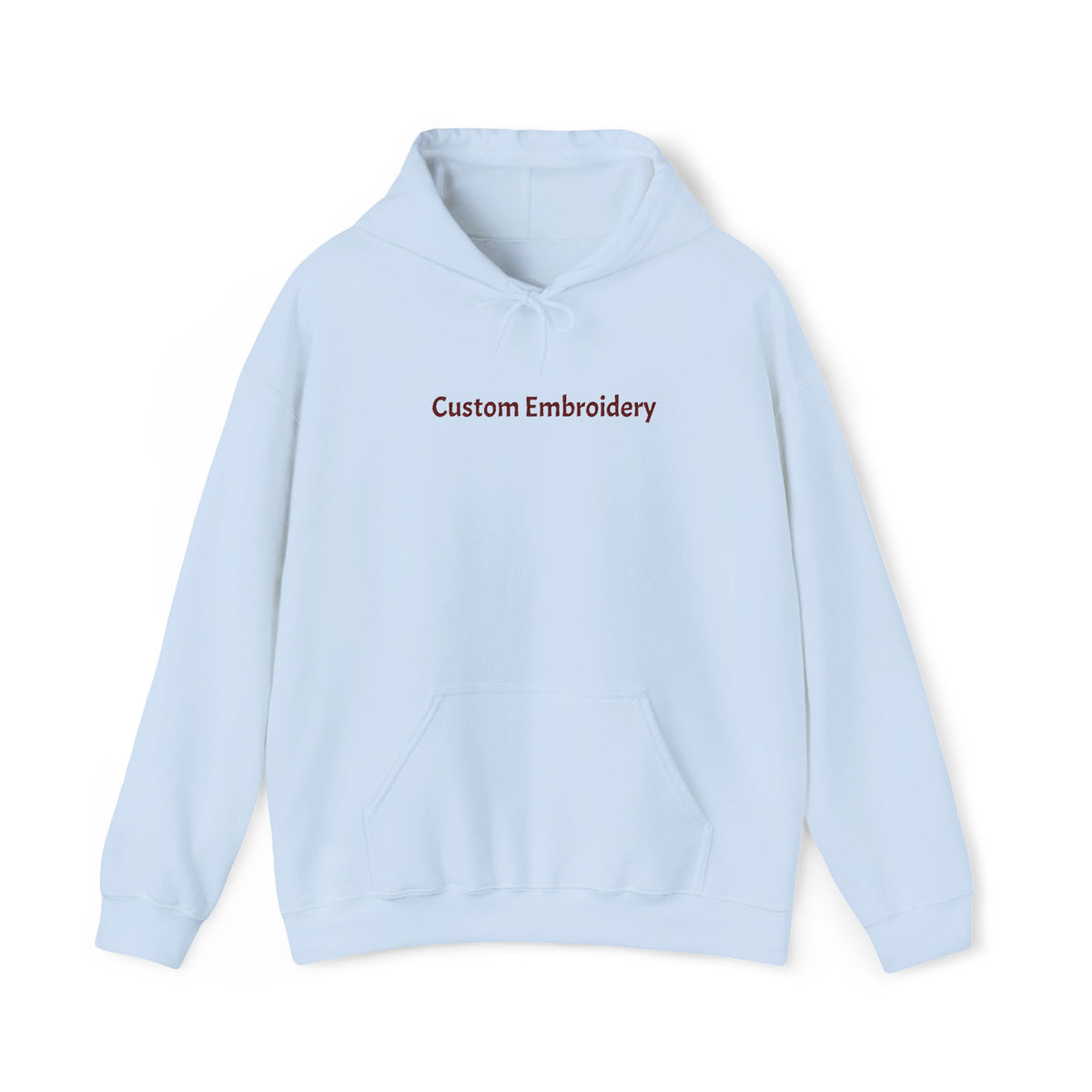 EMBROIDERED Custom Text (Light Colors/Shades) Unisex Hoodies