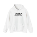"I Just Want to Eat Popcorn and Watch Scary Movies" Cozy Halloween Hoodie
