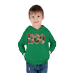 Toddler Hoodie - "BOO" Plaid Halloween Pullover