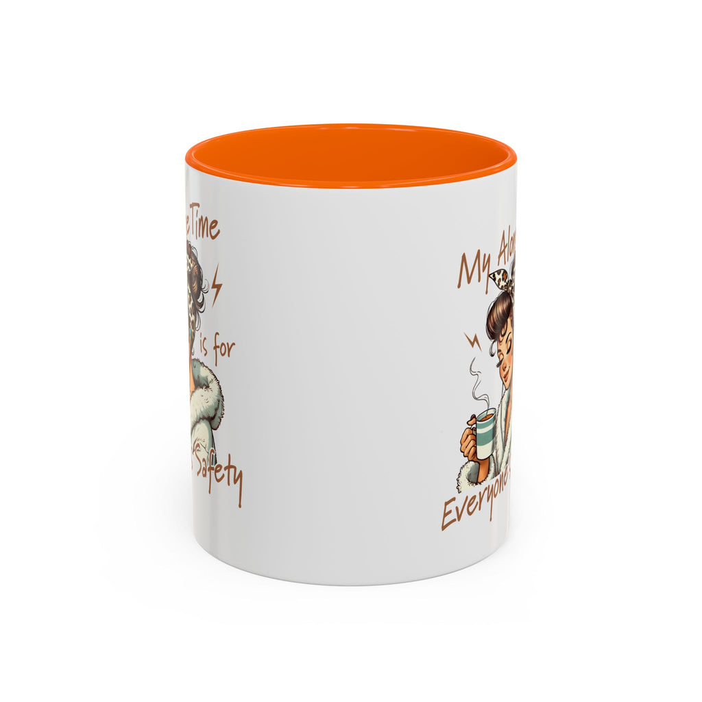 Coffee Mug — "My Alone Time Is for Everyone's Safety" Retro Woman Accent Mug
