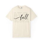 Fall Comfort Colors Graphic T-Shirt — Casual Script Autumn Tee