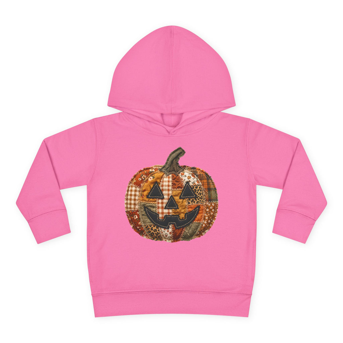 Toddler Halloween Pumpkin Hoodie — Patchwork Jack-O'-Lantern Pullover