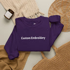 EMBROIDERED Custom Text (Dark Colors/Shades) Pullover Sweatshirts