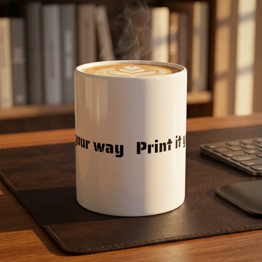 Custom Text Ceramic Coffee Cup | 11oz & 15oz