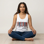 Freedom Patriotic Tank Top — Text Graphic Fourth of July Shirt | XS–2XL