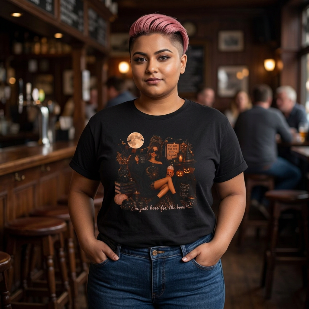 I am just here for the BOOS (lol) Graphic Comfort Colors T-Shirt