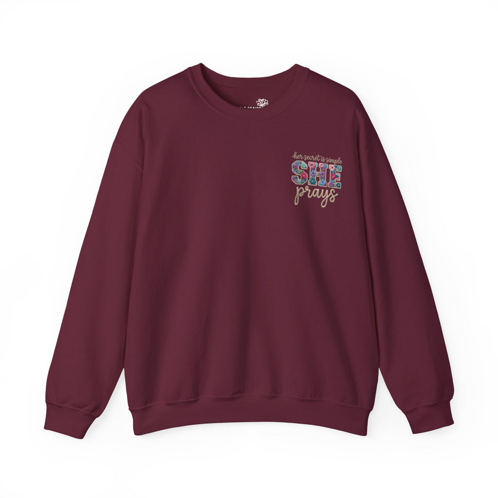 Her Secret Is Simple She Prays Sweatshirt - Print