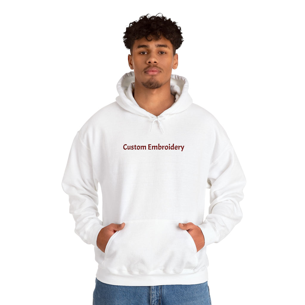 EMBROIDERED Custom Text (Light Colors/Shades) Unisex Hoodies