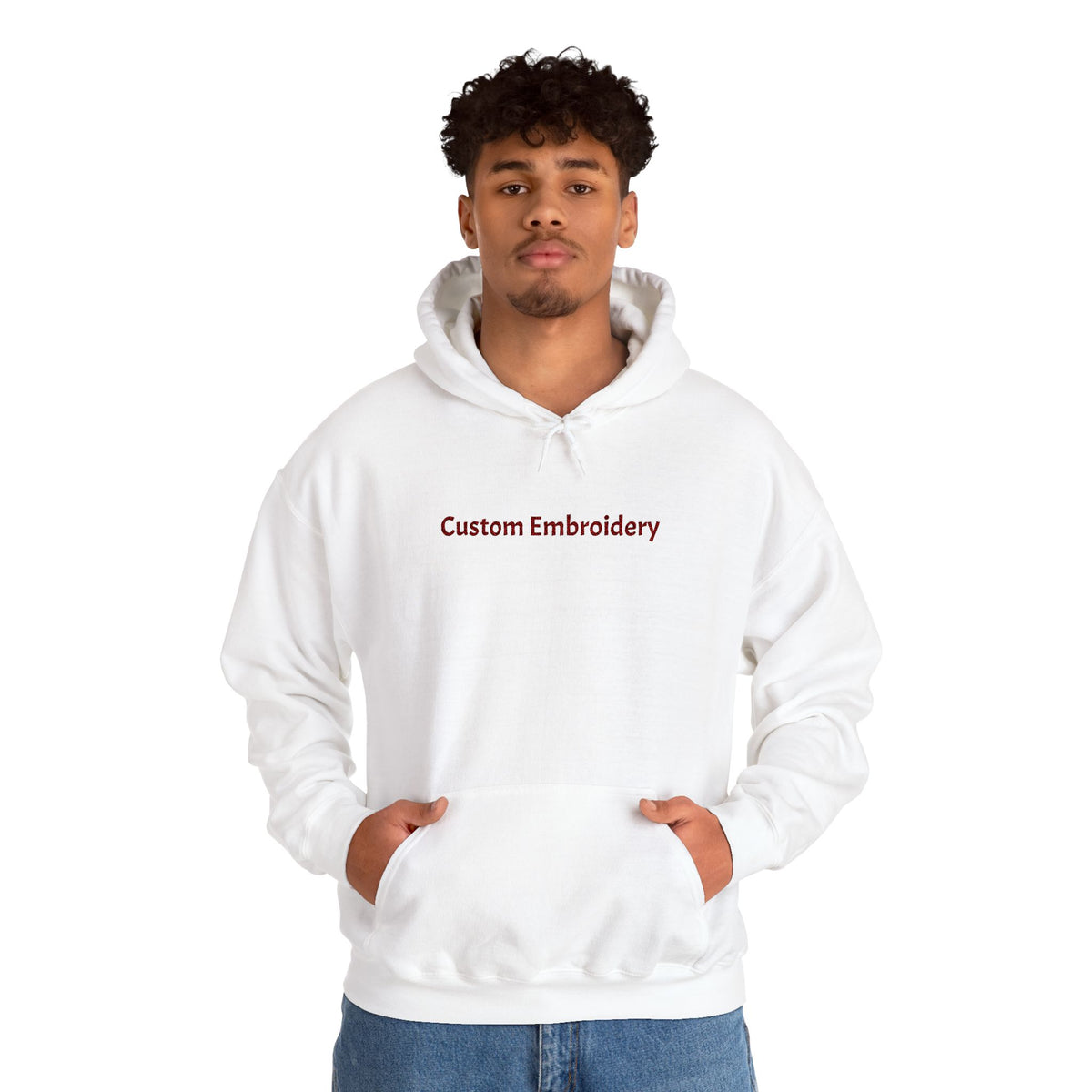 EMBROIDERED Custom Text (Light Colors/Shades) Unisex Hoodies