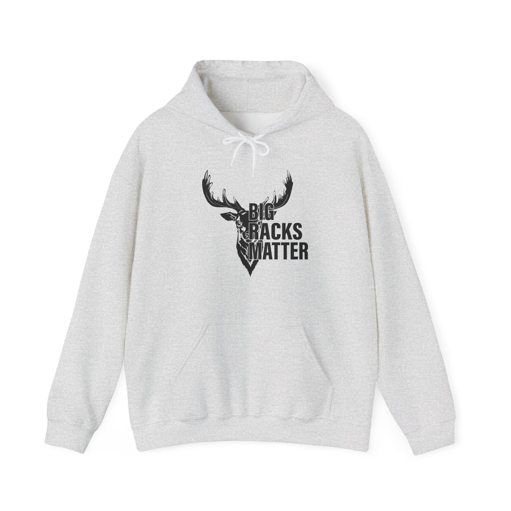 Big Racks Matter Deer Antler Hunting Graphic - Cozy Hoodie