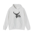 Big Racks Matter Deer Antler Hunting Graphic - Cozy Hoodie