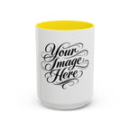 Personalized Accent Coffee Mug — Custom Image & Optional Text | 11oz & 15oz