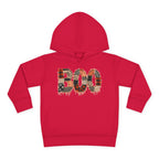 Toddler Hoodie - "BOO" Plaid Halloween Pullover