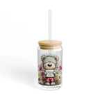 Floral Teddy "Mom Day" 16oz Sipper Glass