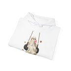 Cute Bubblegum Ghost on a Swing - Halloween Hoodie