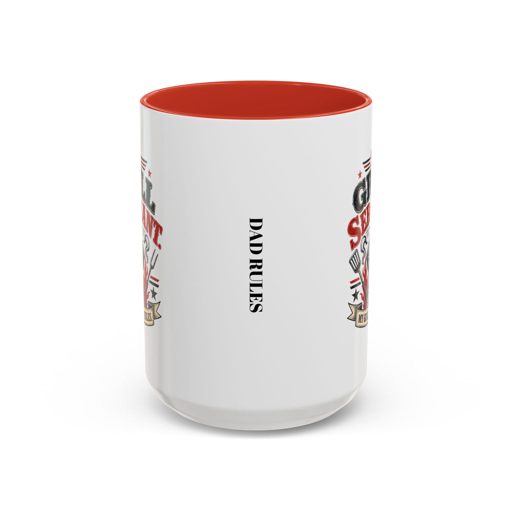 Grill Sergeant Accent Mug – "My Grill, My Rules" Coffee Cup (11/15oz)
