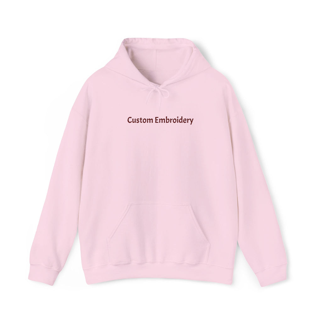 EMBROIDERED Custom Text (Light Colors/Shades) Unisex Hoodies