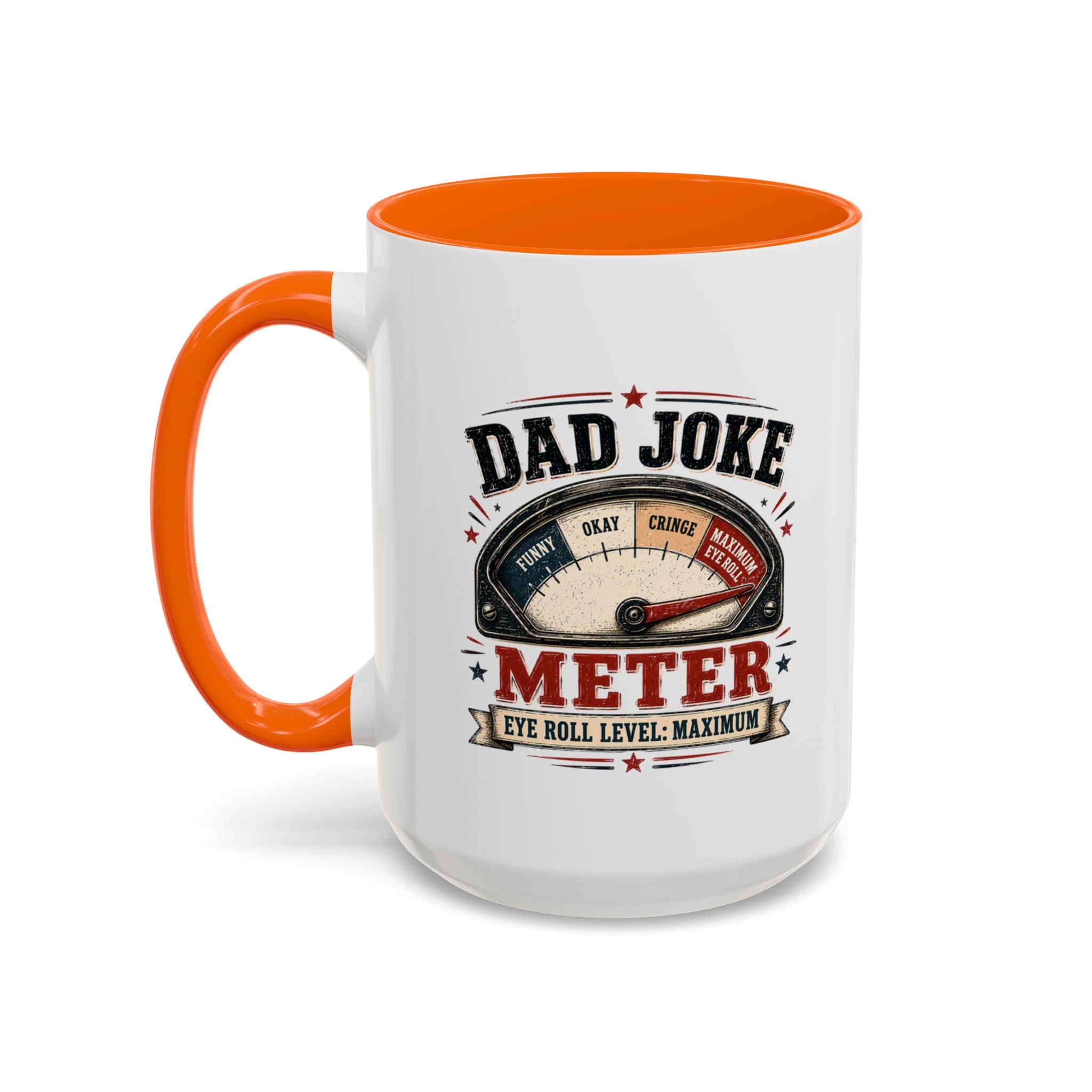 Dad Joke Meter Accent Coffee Mug — Funny Father’s Day Gift | 11oz & 15oz