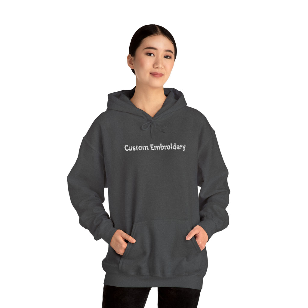EMBROIDERED Custom Text (Dark Colors/Shades) Cozy Unisex Hoodies