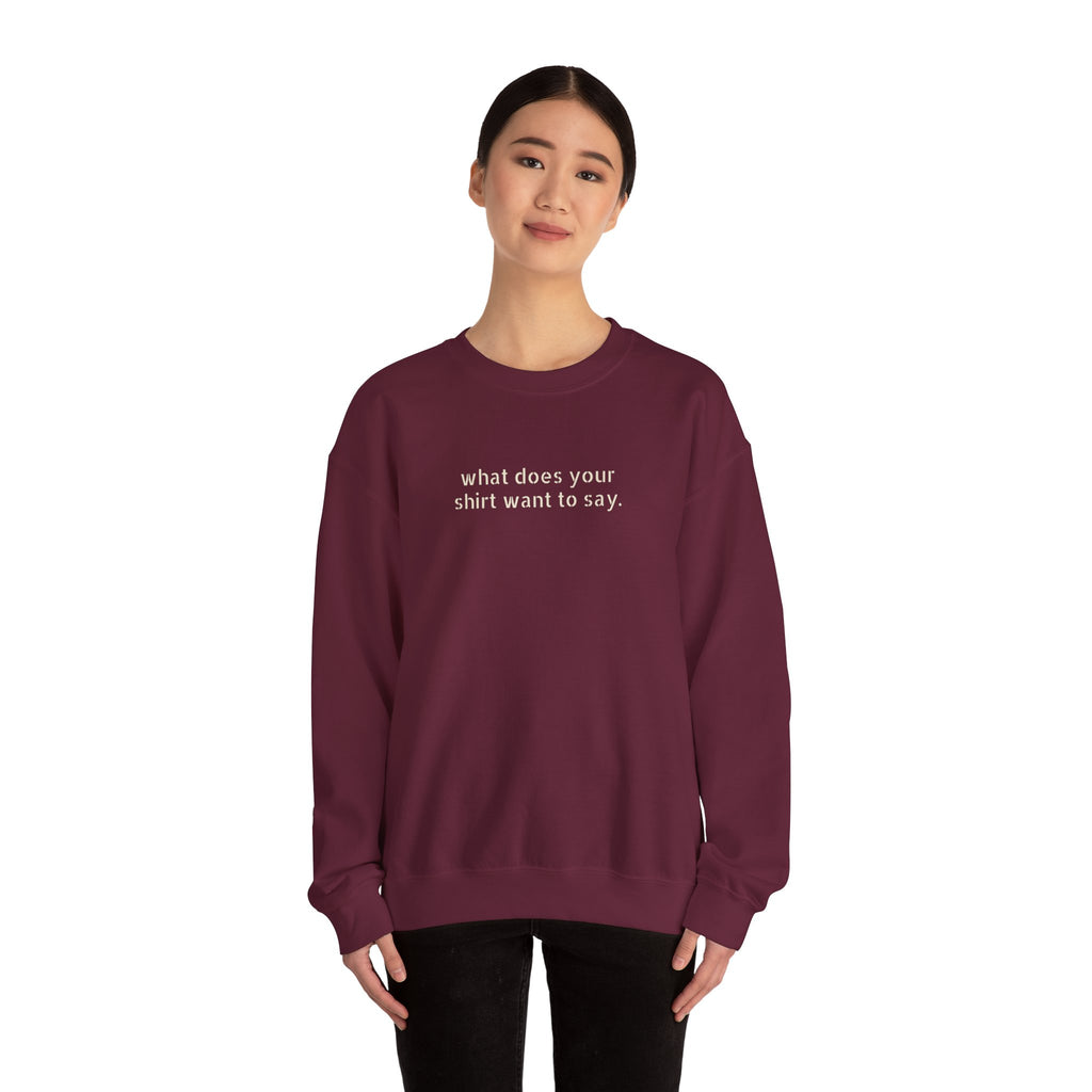 Custom Text Crewneck Sweatshirt — Say It Your Way