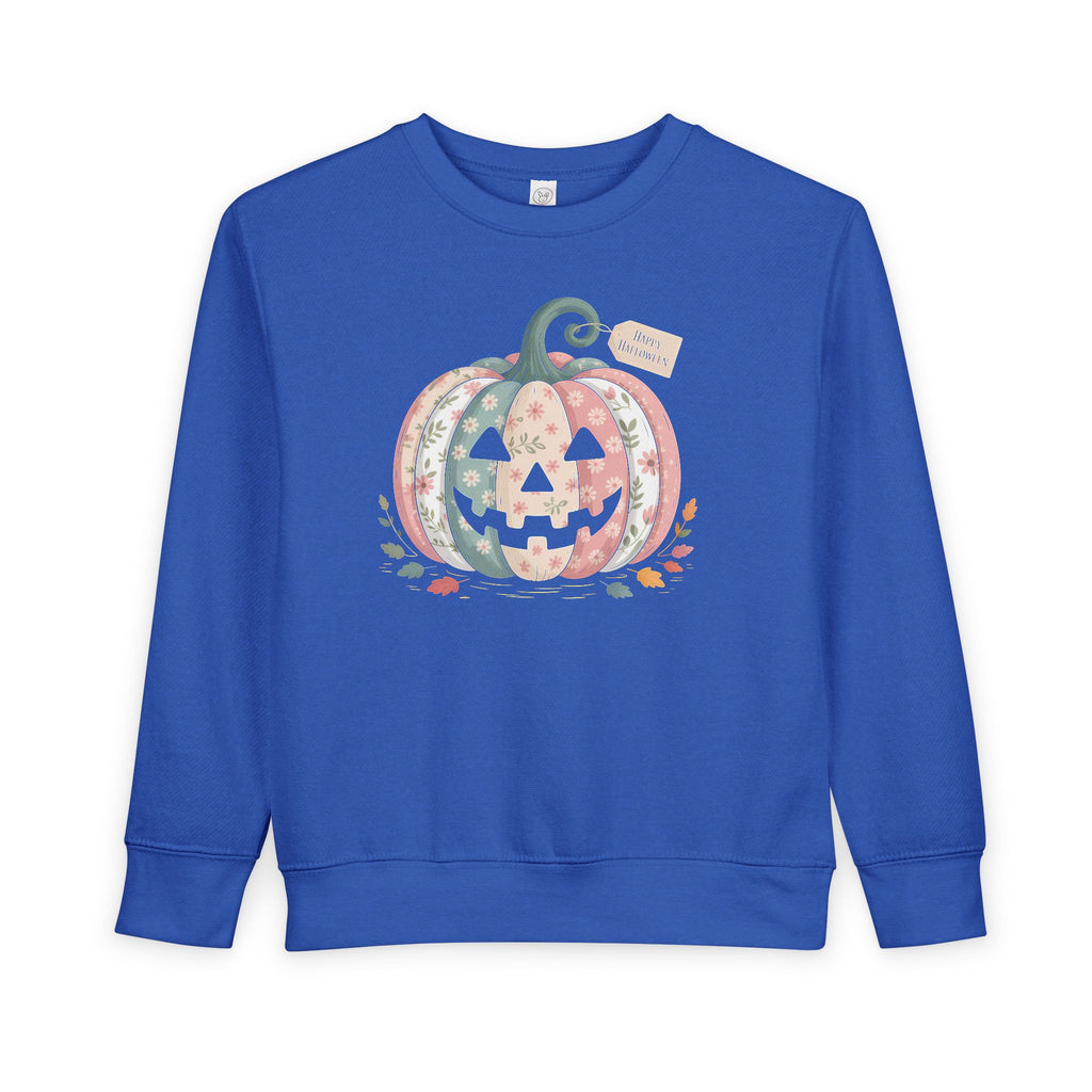 Toddler Sweatshirt - Patchwork Jack-O'-Lantern Pumpkin Pullover