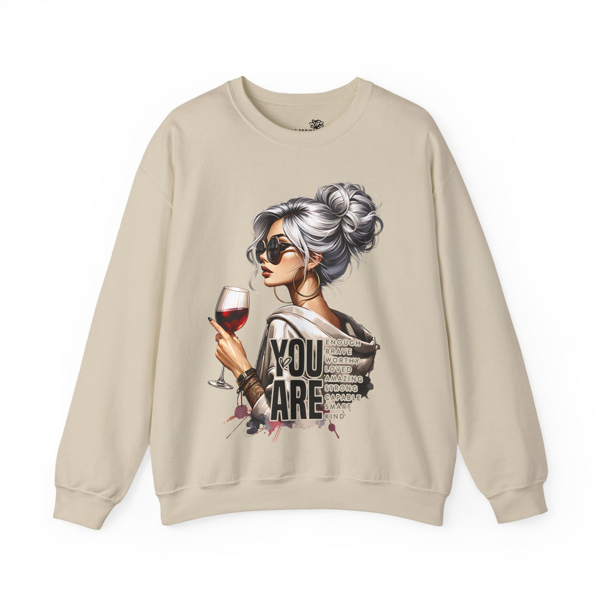 "You Are" Inspirational Graphic - Cozy Pullover Sweatshirt