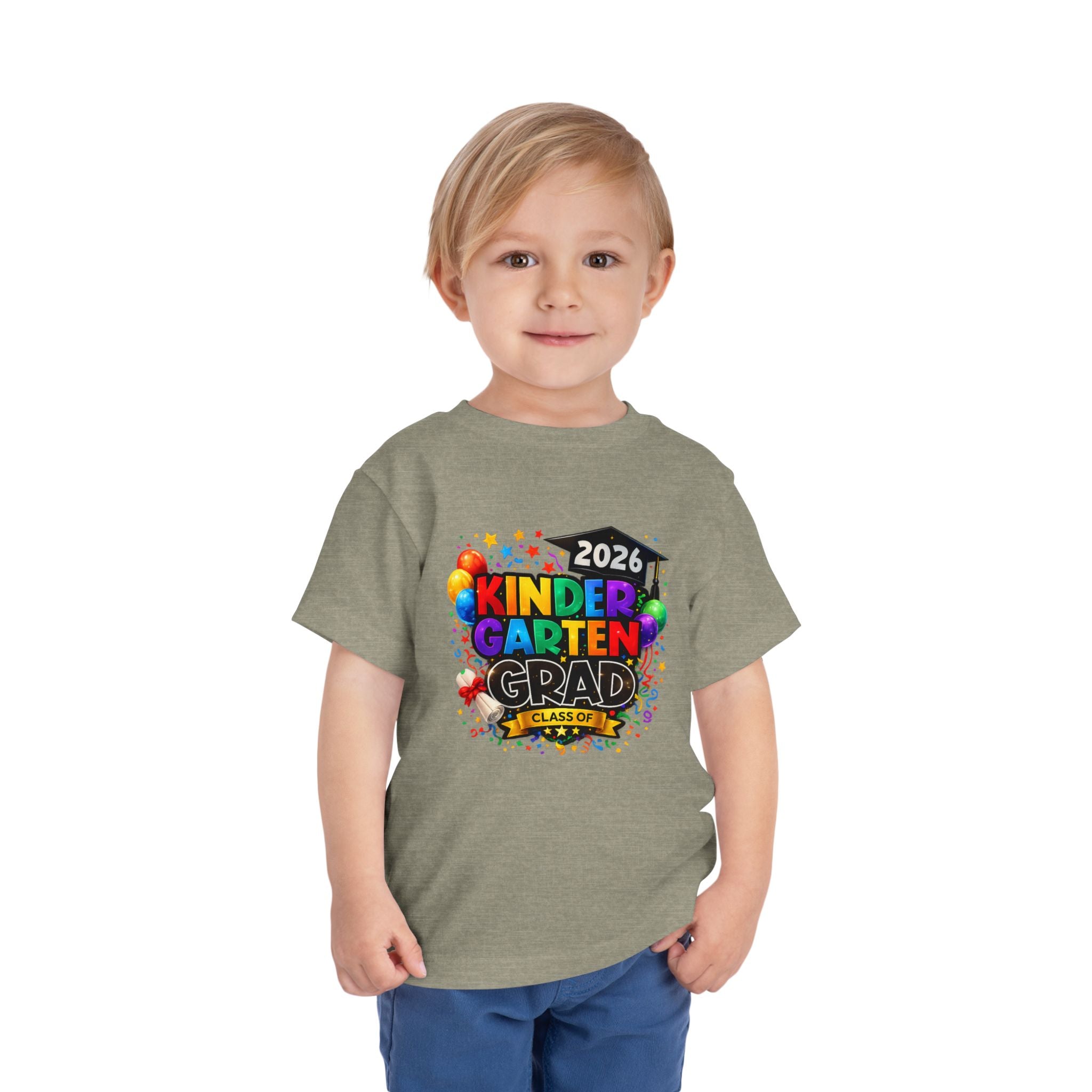 Kindergarten Graduate — Vivid Bright Design Toddler T-Shirt
