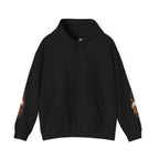 Boho Moon & Sunflower Hoodie — Crescent Moon Floral Sleeve Sweatshirt