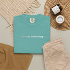 EMBROIDERED Custom Text Comfort Colors Unisex (Dark Colors/Shades) T-Shirt