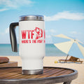 WTF Where’s the Fish — 14oz Stainless Steel Travel Mug with Handle