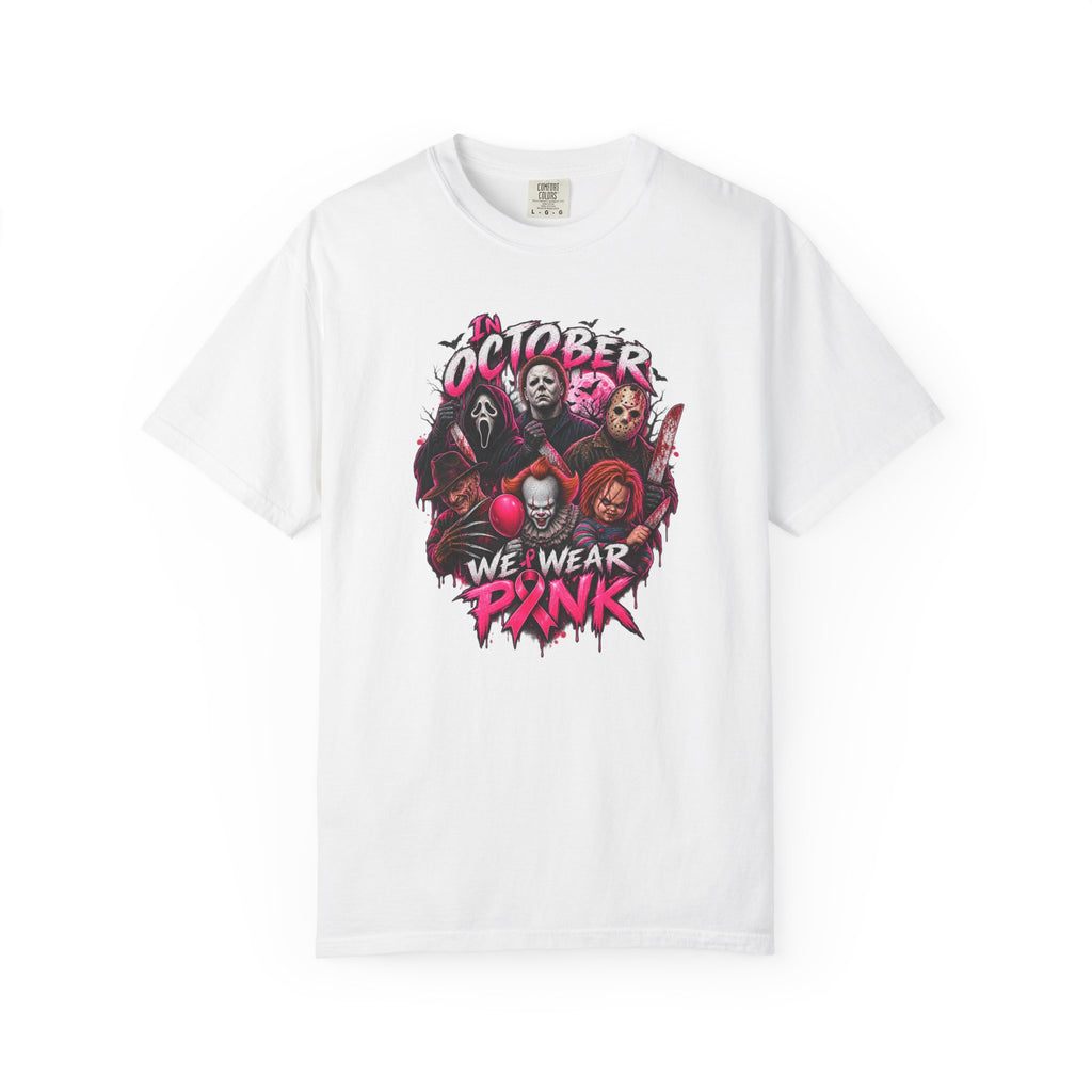 October Horror Icons "We Wear Pink" Comfort Colors T‑Shirt
