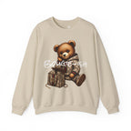 Cute Luxury Bear Bougie-ish Graphic - Pullover Sweatshirt