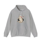 Cute Bubblegum Ghost on a Swing - Halloween Hoodie