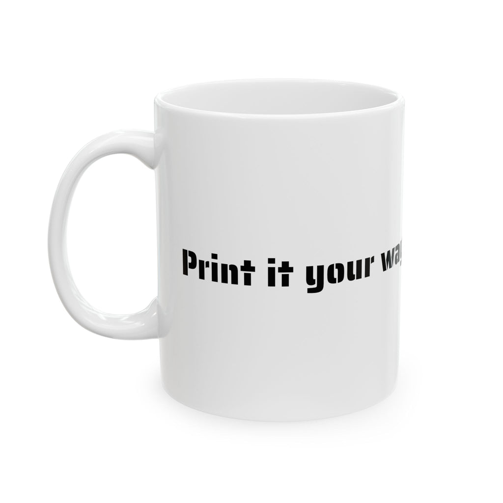 Custom Text Ceramic Coffee Cup | 11oz & 15oz