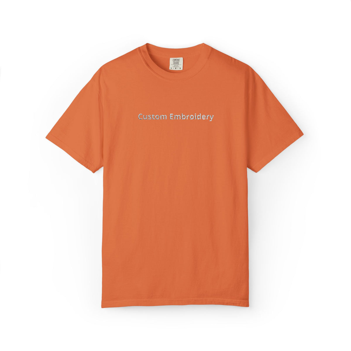 EMBROIDERED Custom Text Comfort Colors Unisex (Dark Colors/Shades) T-Shirt