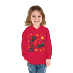 Toddler Hoodie — Playful Black Cats with Falling Autumn Leaves