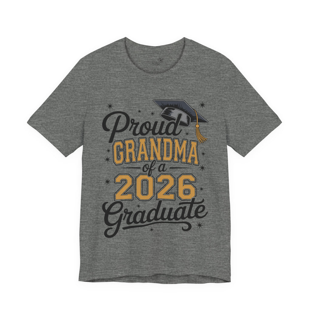 Proud Grandma of a 2026 Graduate FRONT & BACK upload photo T-Shirt