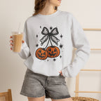 Halloween Jack-O'-Lantern 3D Bow Pumpkins Graphic - Pullover Sweatshirt