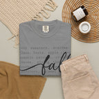 Fall Comfort Colors Graphic T-Shirt — Casual Script Autumn Tee