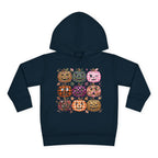 Toddler Halloween Pumpkin Hoodie — Colorful Patterned Jack-O’-Lanterns