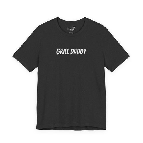 Grill Daddy Embroidered T-Shirt — Funny BBQ Dad Gift Tee | XS–5XL